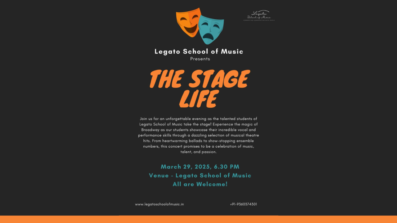 Legato school of music the stage life event poster